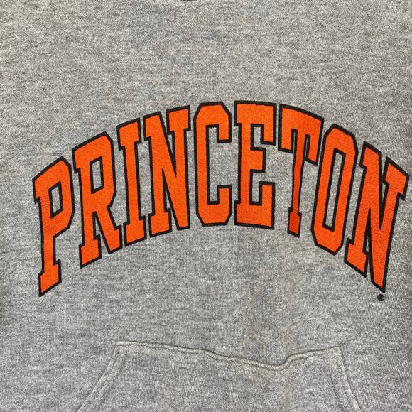 Vintage PRINCETON Hoodie Russel Athletic Youth M Gray Preppy Ivy League Tigers - Picture 2 of 7